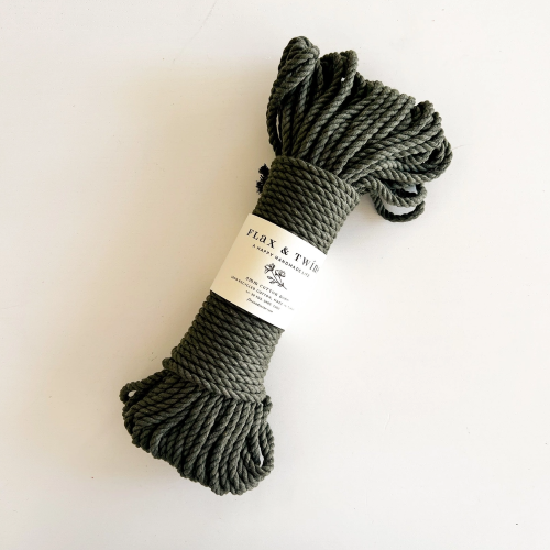 Chelsea Rope Basket with Leather Handle Crochet Kit by Flax & Twine