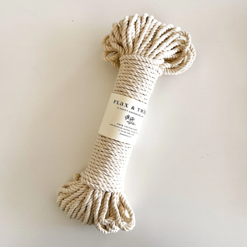 Chelsea Rope Basket with Leather Handle Crochet Kit by Flax & Twine