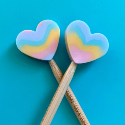 Silicone Knitting Needle Point Protectors Stoppers by Comma Craft Company