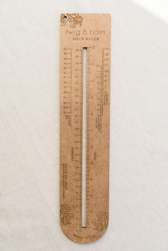 Sock Sizing Ruler by Twig & Horn
