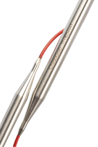 Red Lace 24" Stainless Steel Circular Knitting Needles by ChiaoGoo