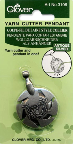 Yarn Cutter Pendant - Antique Silver by Clover