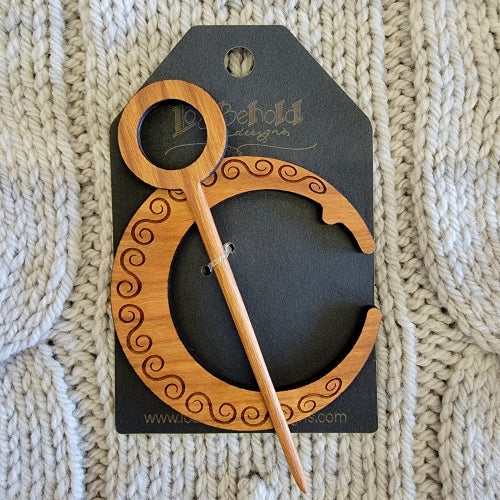 Circular Shawl Pin by LO and Behold Designs