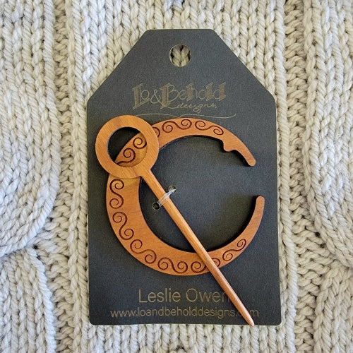 Circular Shawl Pin by LO and Behold Designs