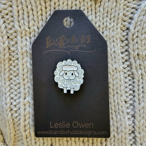 Sheep Enamel Pin by LO and Behold Designs