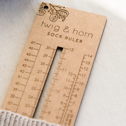 Sock Sizing Ruler by Twig & Horn