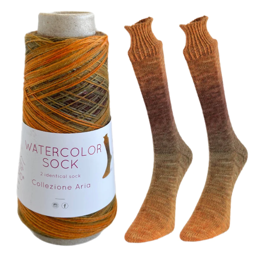 Watercolor Sock Fingering Weight Yarn by Laines du Nord