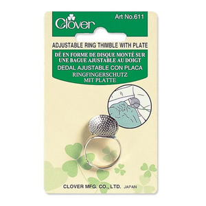 Adjustable Ring Thimble with Plate by Clover