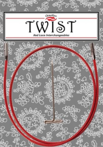 TWIST Red Cables 14" (35 cm) for Interchangeable Needles by ChiaoGoo