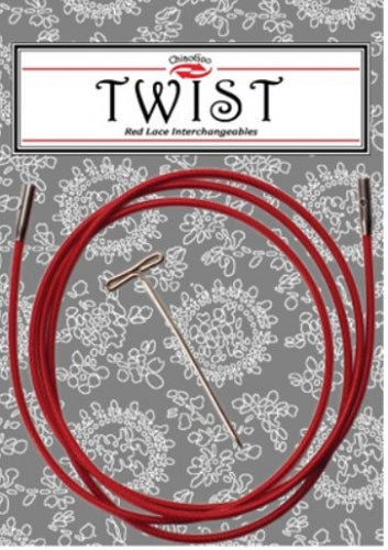 TWIST Red Cables 30" (75 cm) for Interchangeable Needles by ChiaoGoo